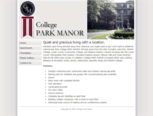 Tablet Screenshot of collegeparkmanor.com